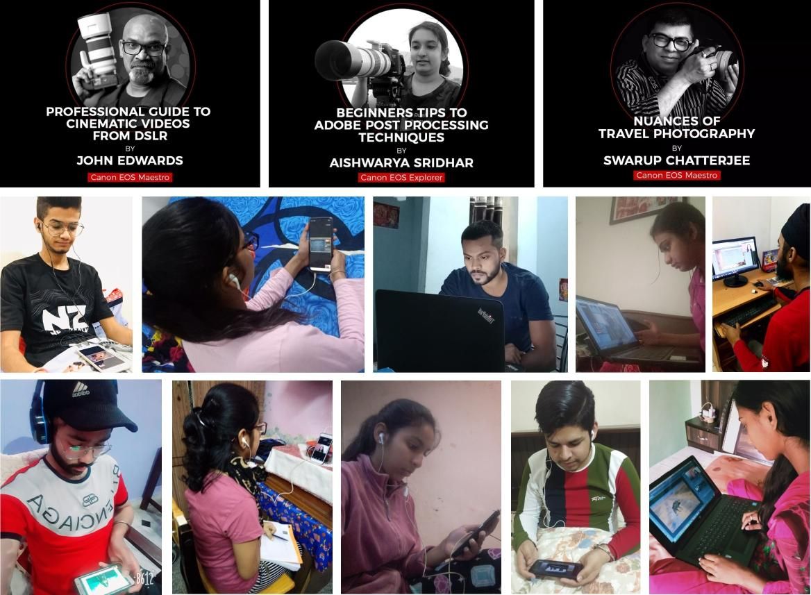 Students Attend Webinars by Canon during Lockdown