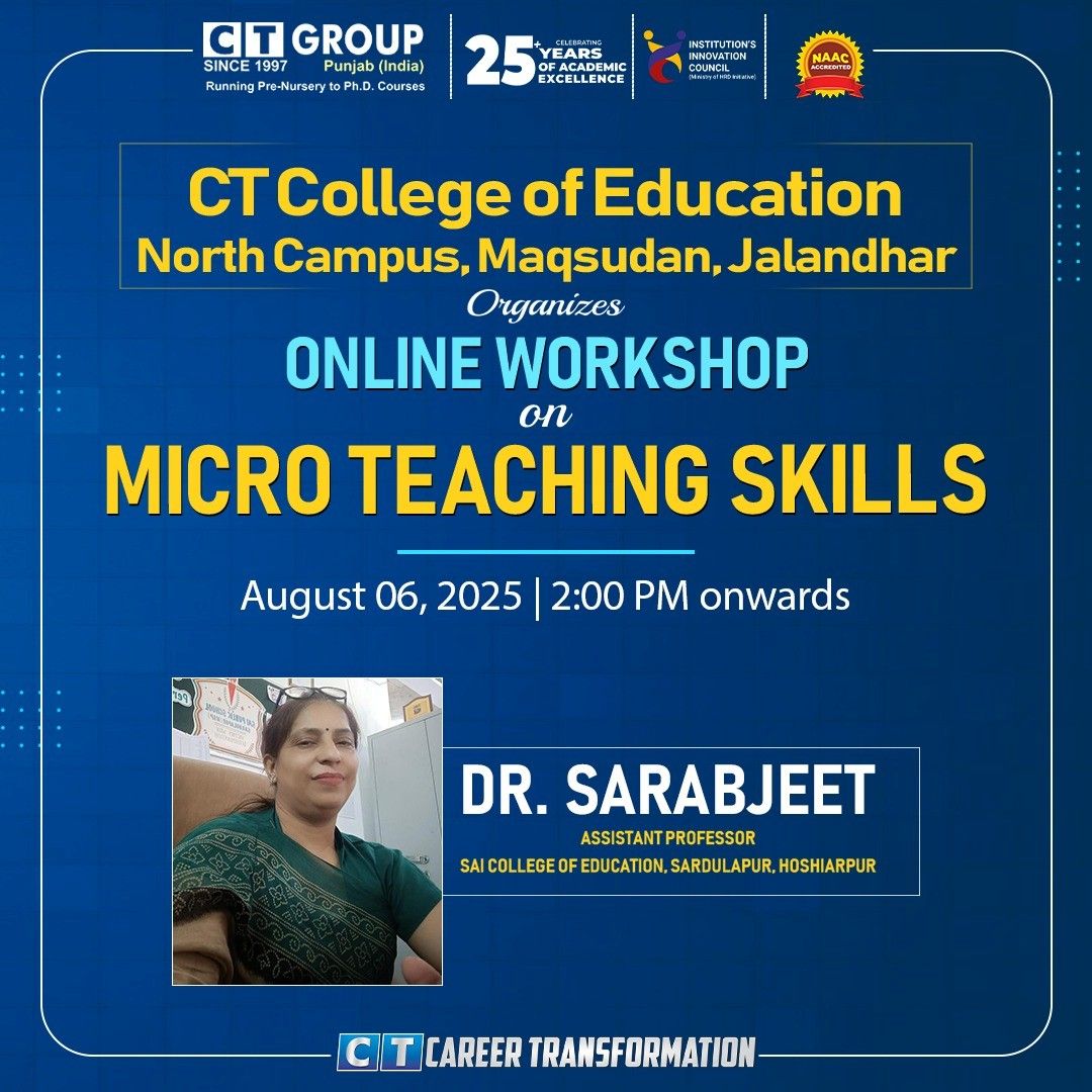 ONLINE WORKSHOP ON MICRO TEACHING SKILLS